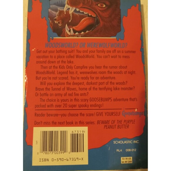 R.L. Stine's Give Yourself Goosebumps #5 Night In Werewolf Woods Preowned - Picture 2 of 7